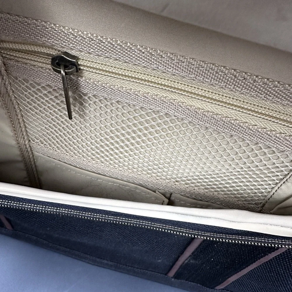 American Tourister Briefcase Men's Black Brown Nylon Professional Laptop Bag